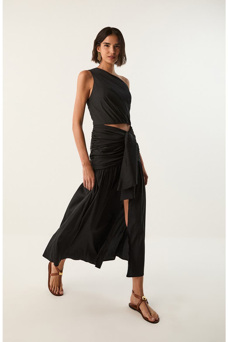 ZOE LONG SKIRT, Alternate, color, BLACK