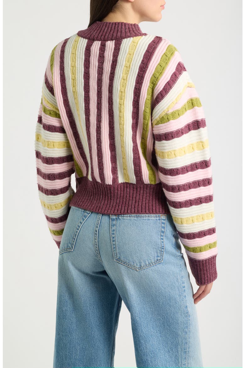 Stripe Band Sweater, Alternate, color, MULTICOLOUR