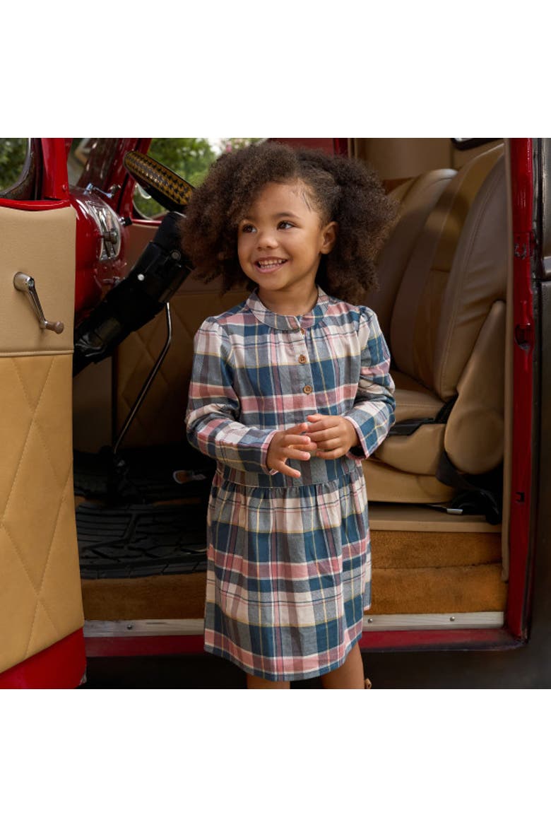 Plaid Collared Dress, Alternate, color, Orion Blue Plaid