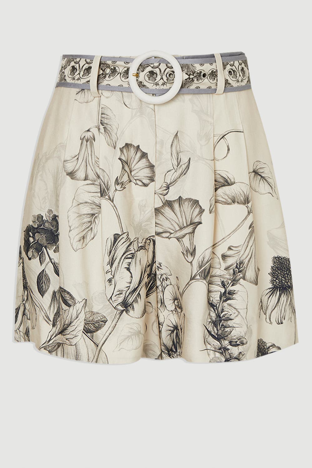 Placed Print Belted Short - image 2