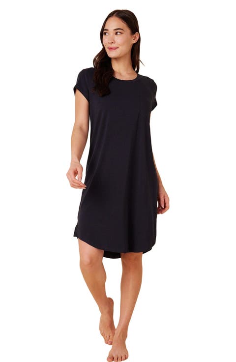 Pima Knit Short-Sleeved Sleep Shirt