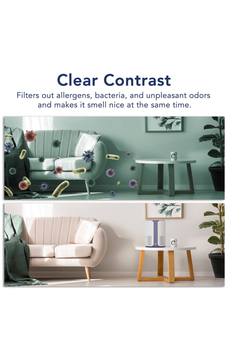 MIKO Ibuki True HEPA Air Purifier with Auto Mode and Diffuser, Alternate, color, White