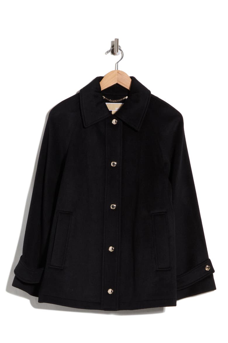 Short Button Front Jacket, Alternate, color, BLACK