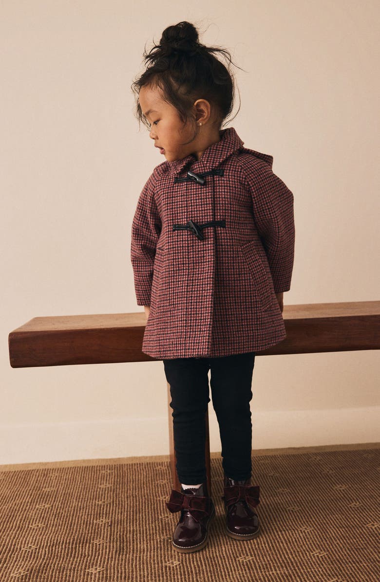 NEXT Kids' Hooded Houndstooth Coat, Alternate, color, Check