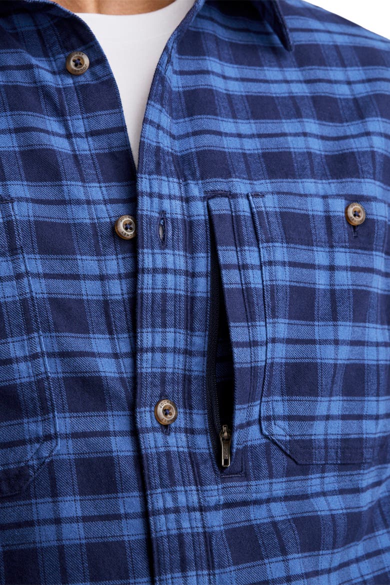 Mens Flannel Field Shirt, Alternate, color, Simply Blue
