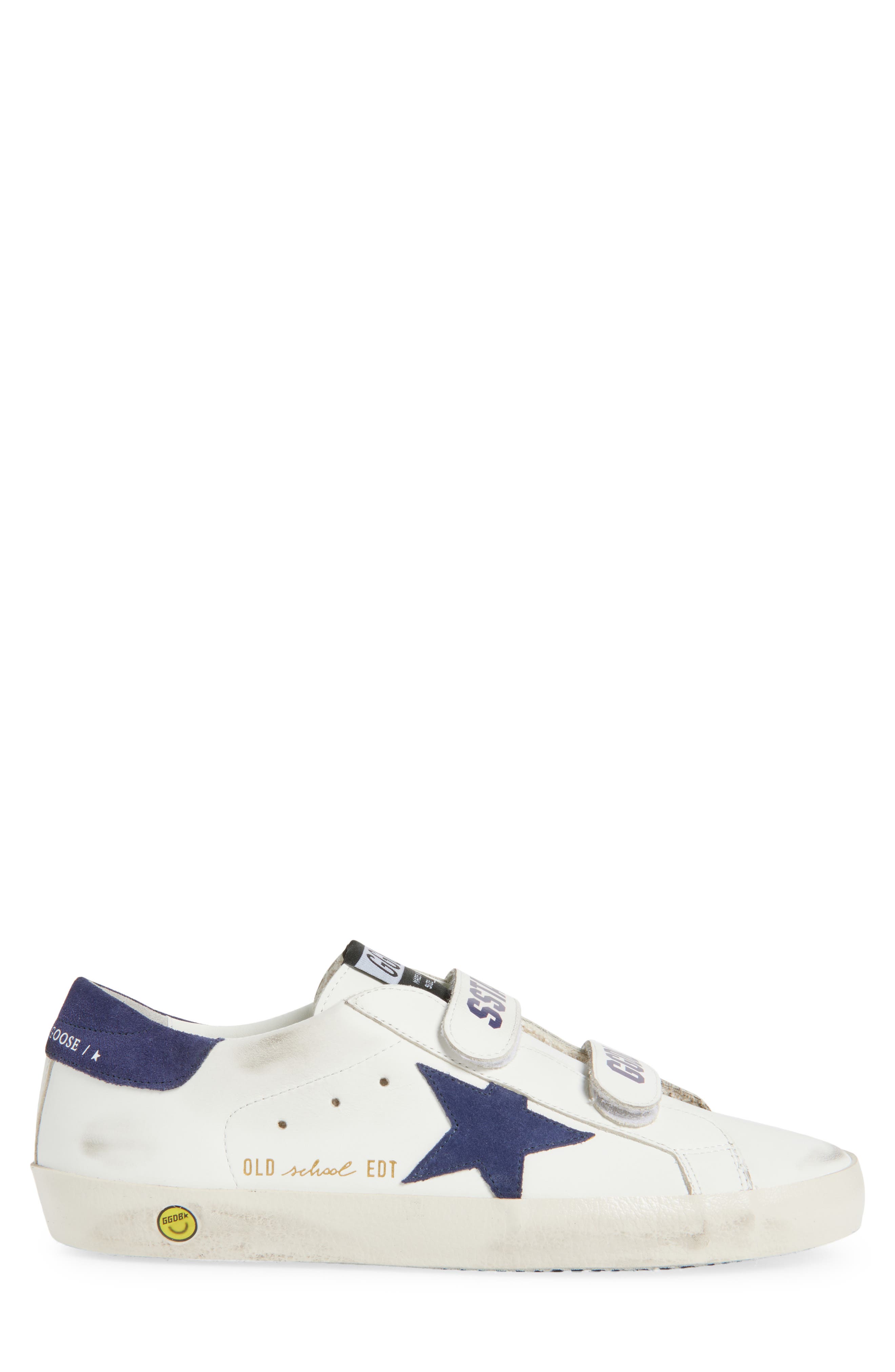 Golden Goose Kids' Old School Sneaker, Alternate, color, White/ Blue Depths