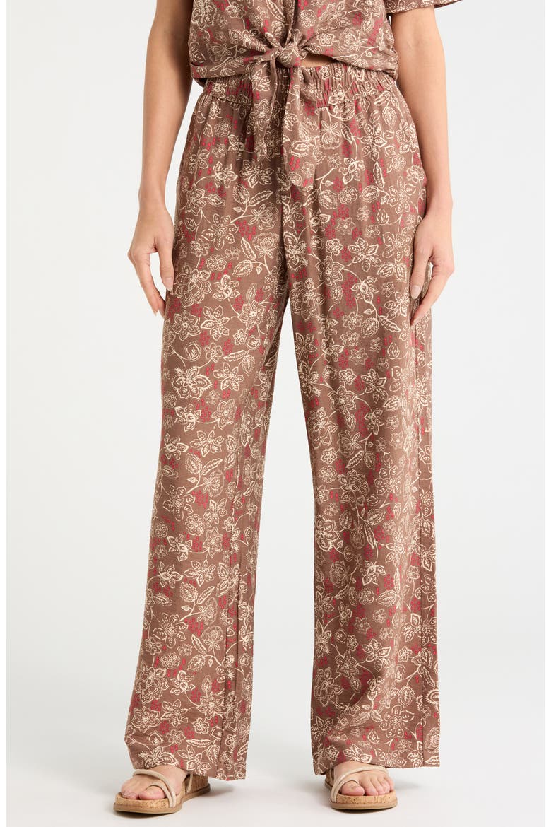Retreat Wide Leg Pants, Main, color, BANSHEE PRINT BROWN