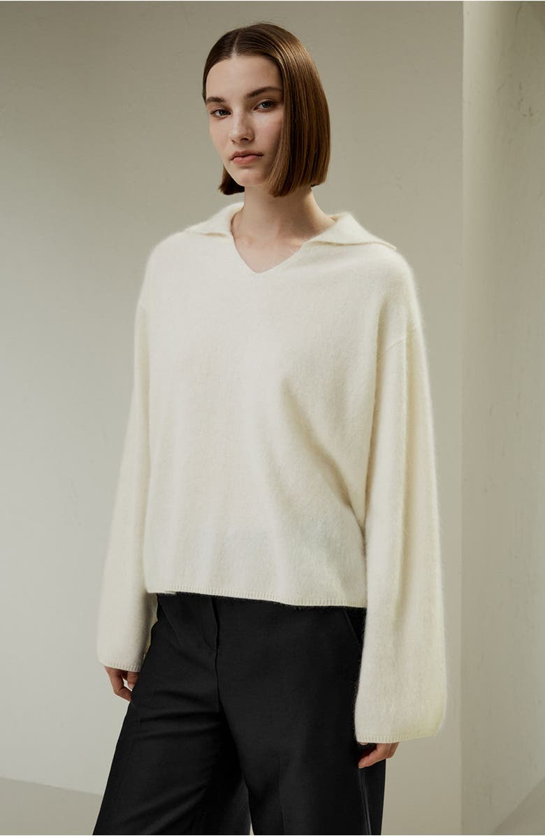 Lilysilk Daphne Sweater, Alternate, color, White