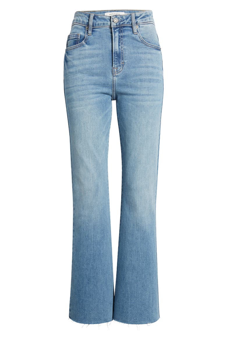 Raw Hem Bootcut Jeans, Alternate, color, LIGHT WASH