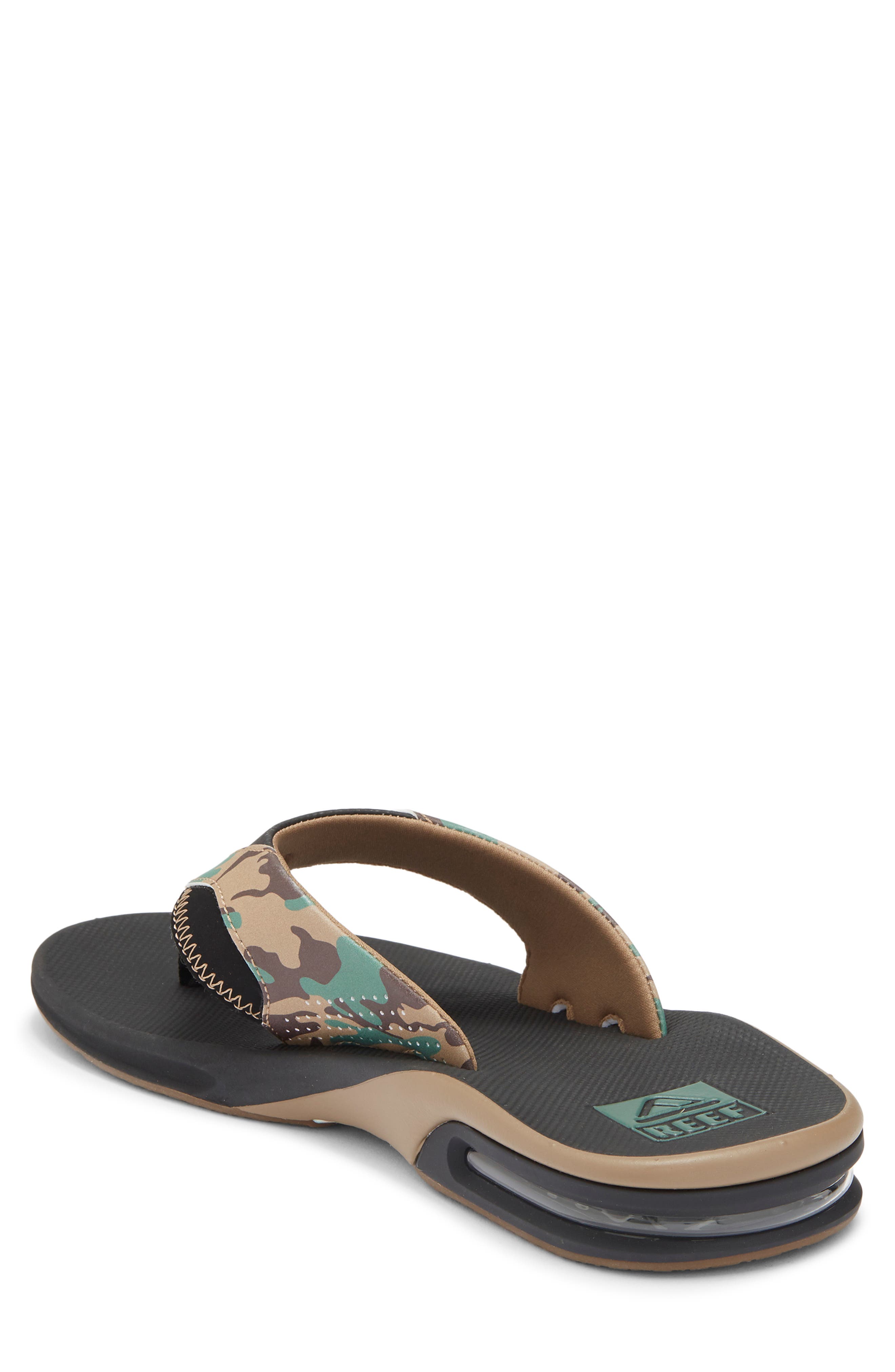 Reef Fanning Flip Flop, Alternate, color, Black/ Camo