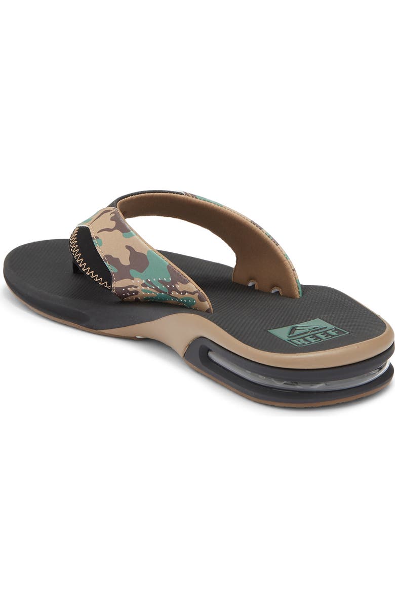 Reef Fanning Flip Flop, Alternate, color, Black/ Camo