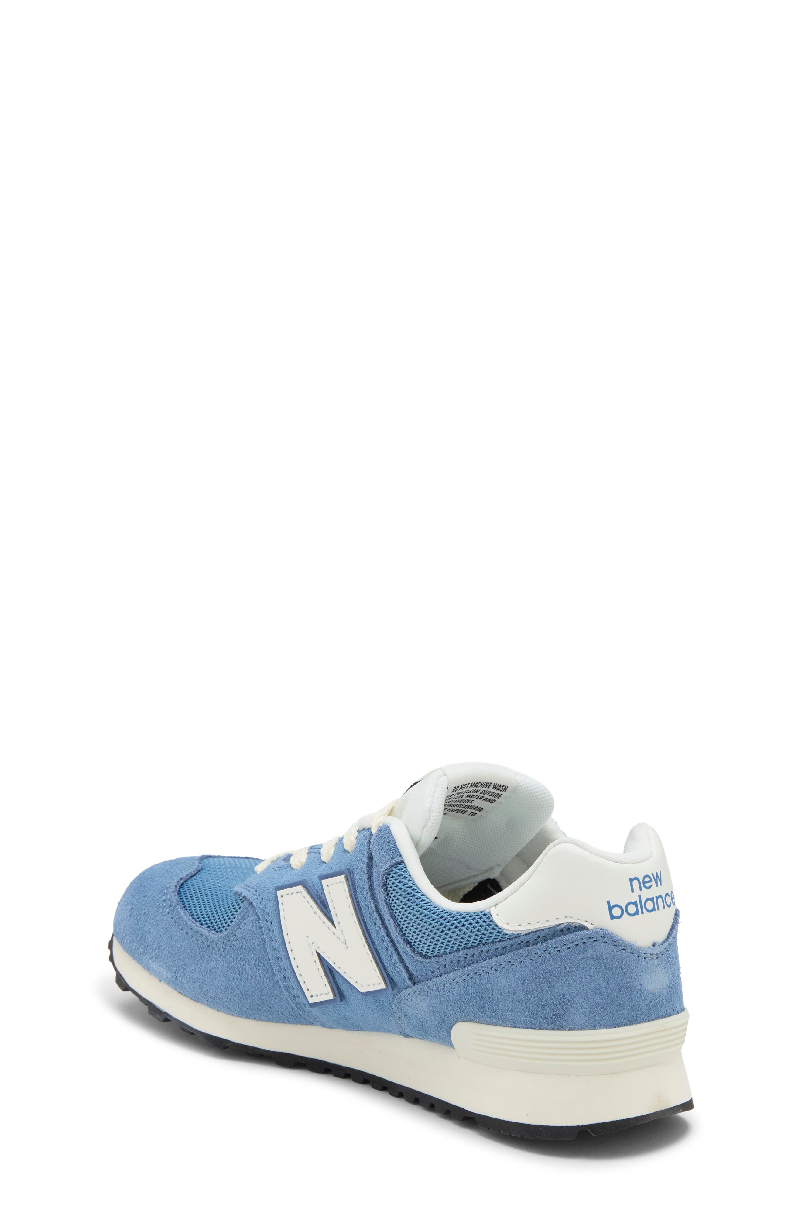 Kids' 574 Running Shoe, Alternate, color, HERON BLUE/ SEA SALT