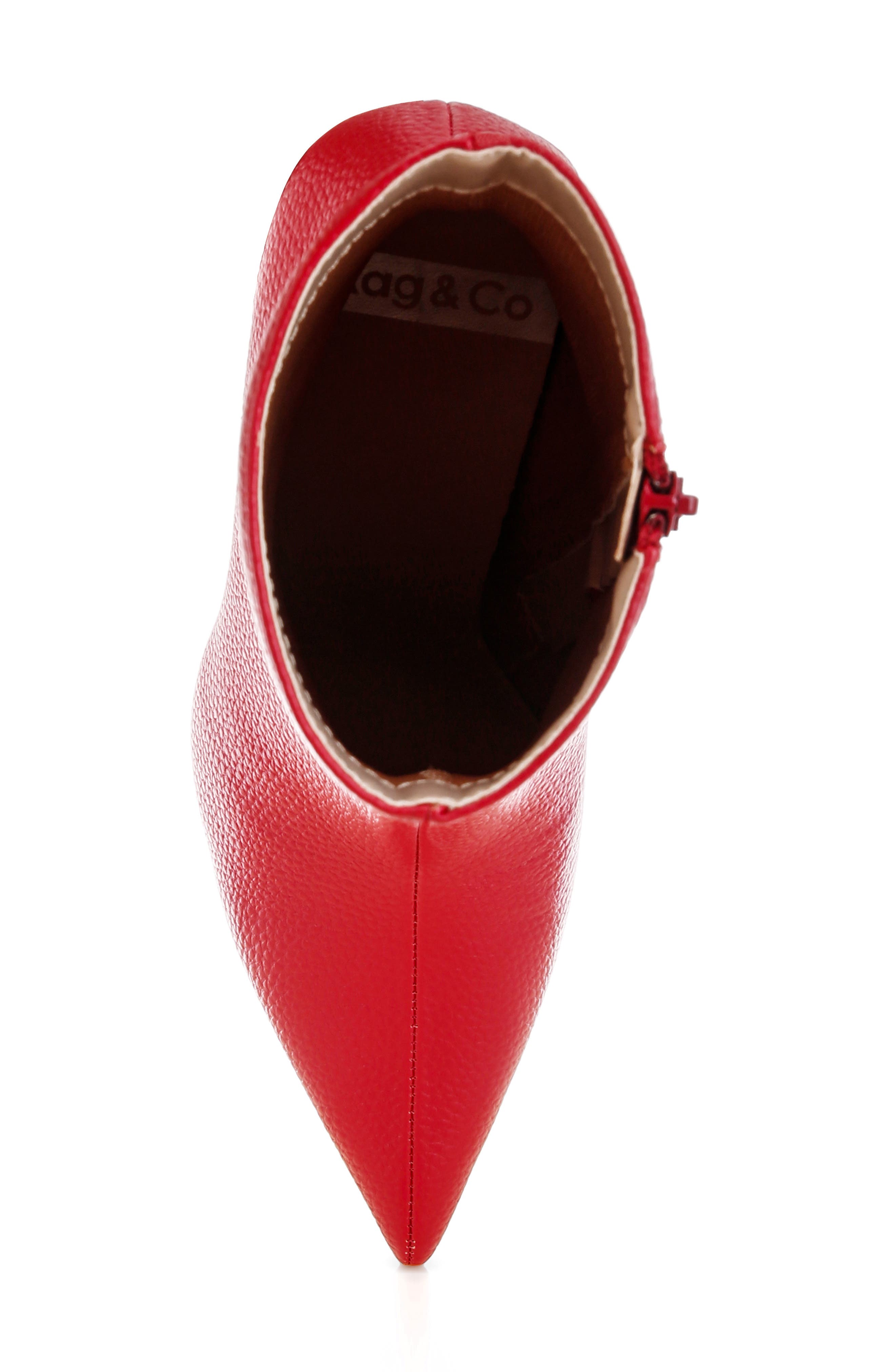Rag & Co Farnak Pointed Toe Bootie, Alternate, color, Red