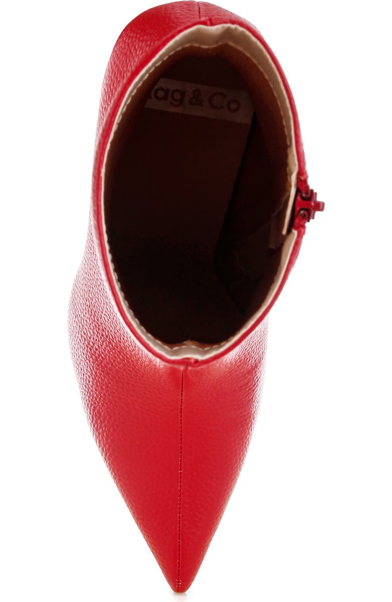 Rag & Co Farnak Pointed Toe Bootie, Alternate, color, Red