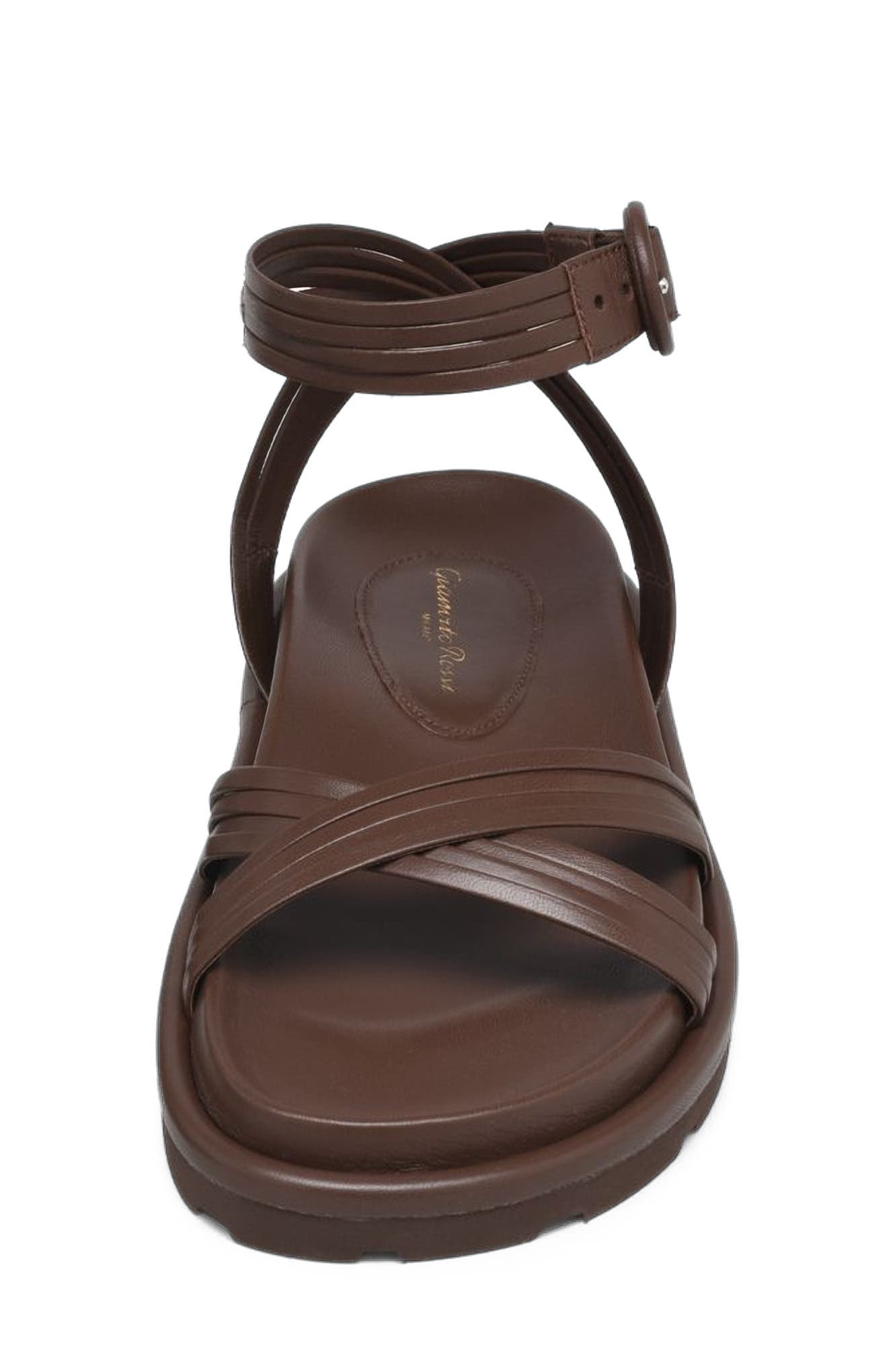 Lianne Flat, Alternate, color, Brown Nappa
