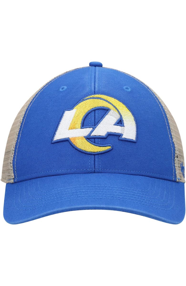 '47 Men's '47 Royal/Natural Los Angeles Rams Flagship Logo MVP Snapback Hat, Alternate, color, Royal