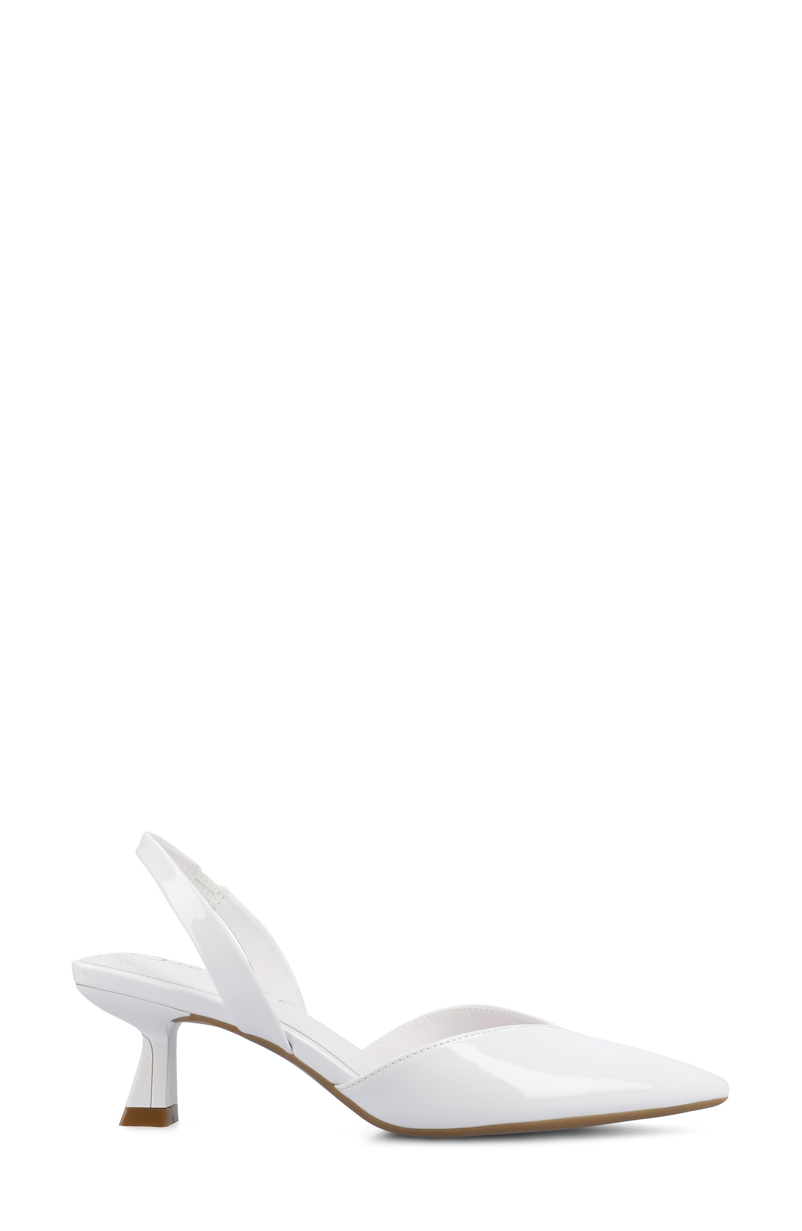 Journee Collection Fallon Slingback Pump, Alternate, color, White