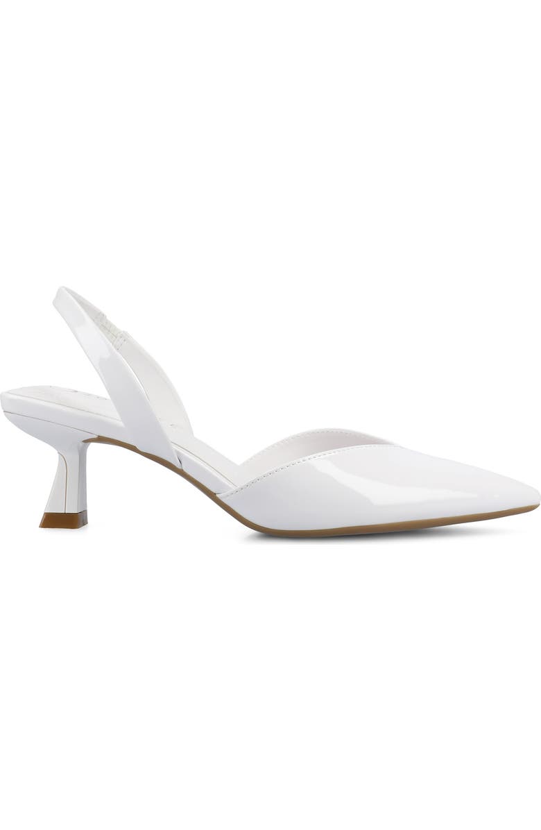 Journee Collection Fallon Slingback Pump, Alternate, color, White
