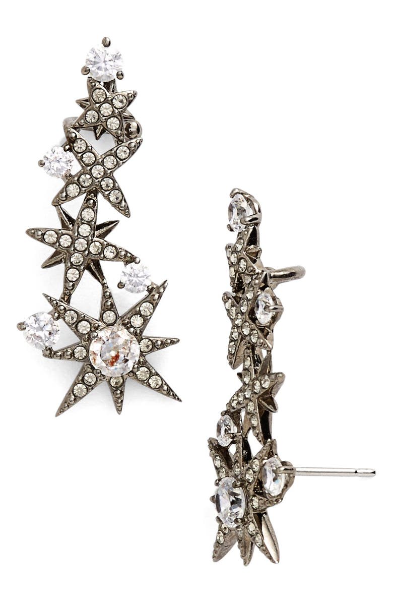 Nadri 'Starry Night' Linear Stud Earrings, Main, color, 