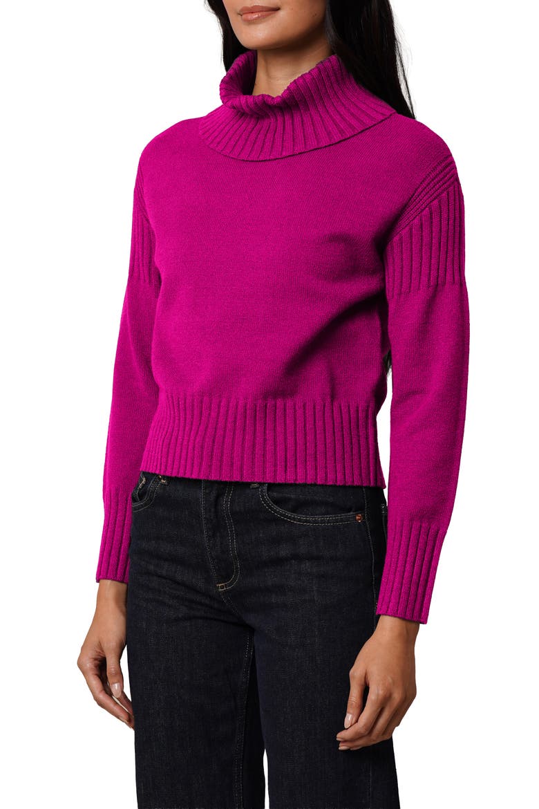 Turtleneck Sweater, Alternate, color, RASPBERRY ROSE