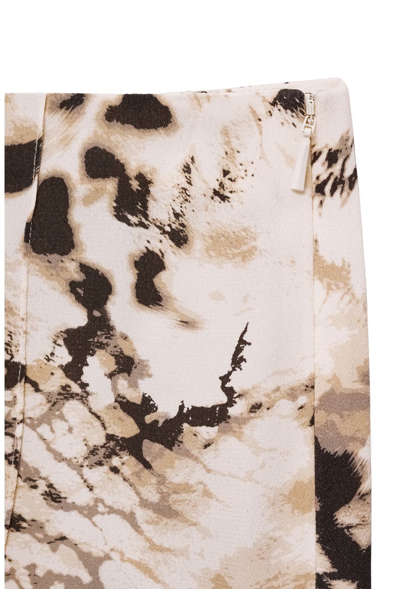 Fluid Animal Print Pants, Alternate, color, ECRU