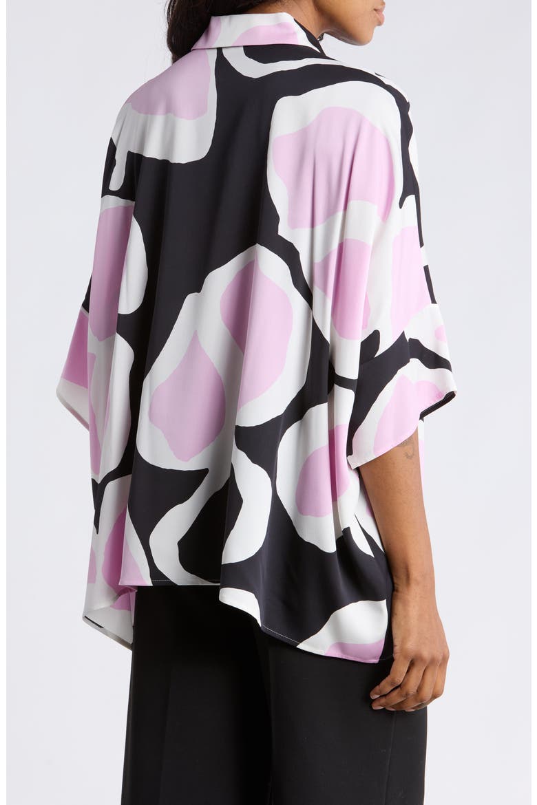 Diane Stretch Silk Top, Alternate, color, PAPER SUN GIANT PINK LAVENDER