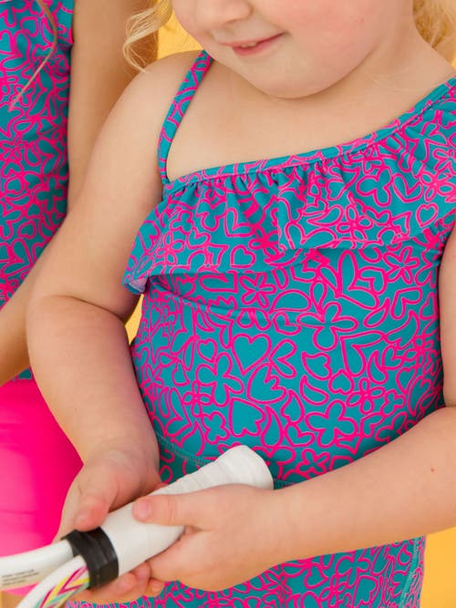 Shop Rufflebutts Girls Active Tennis Dress And Bike Short Set In Neon Glow