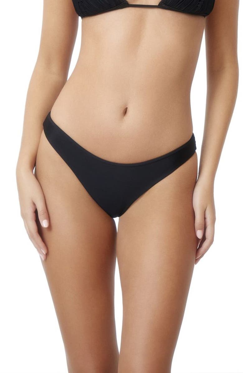 PQ SWIM Ruched Bikini Bottoms, Main, color, Midnight