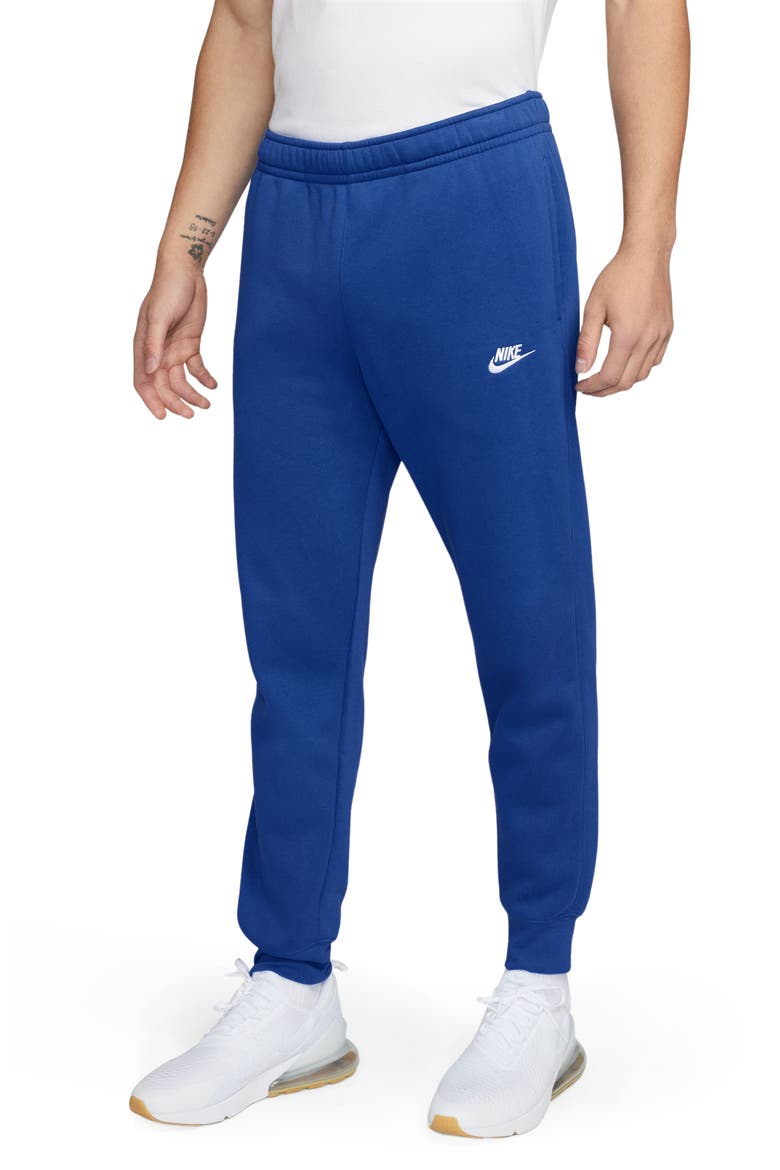 Sportswear Club Pocket Fleece Joggers, Main, color, GAME ROYAL/ GAME ROYAL/ WHITE