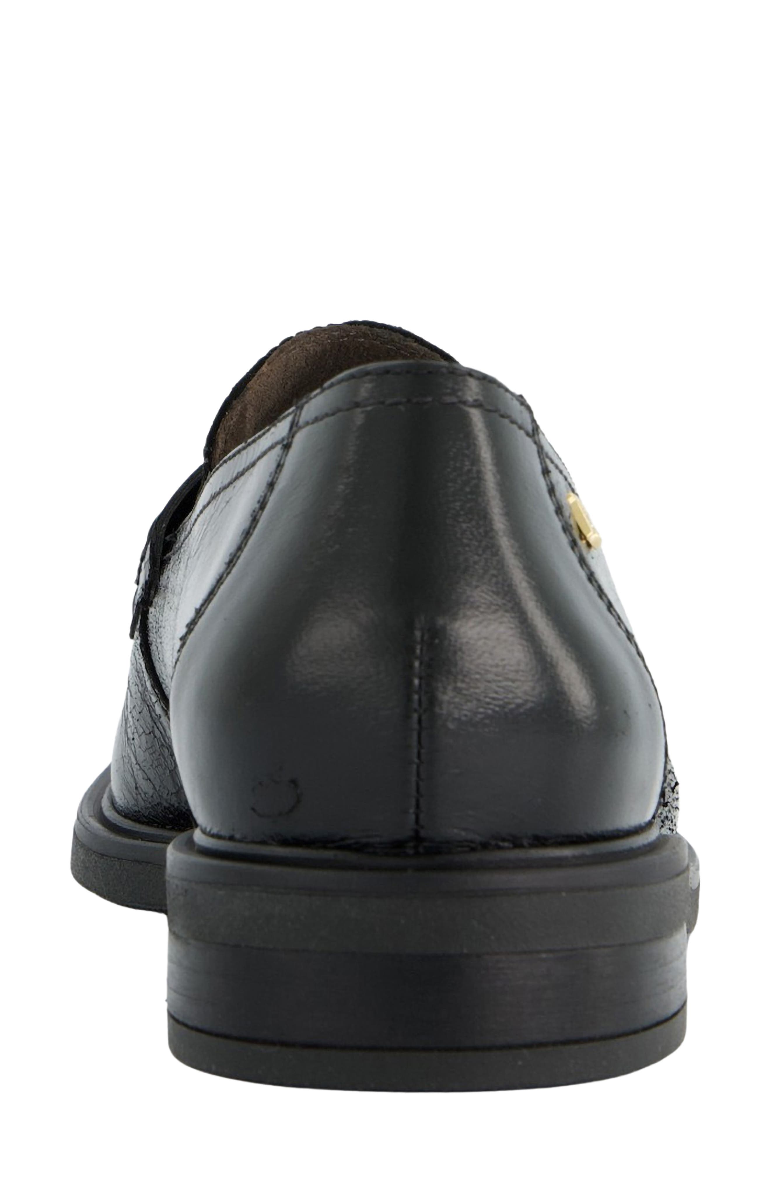 Flora Leather Loafer, Alternate, color, BLACK GLOSSY LEATHER
