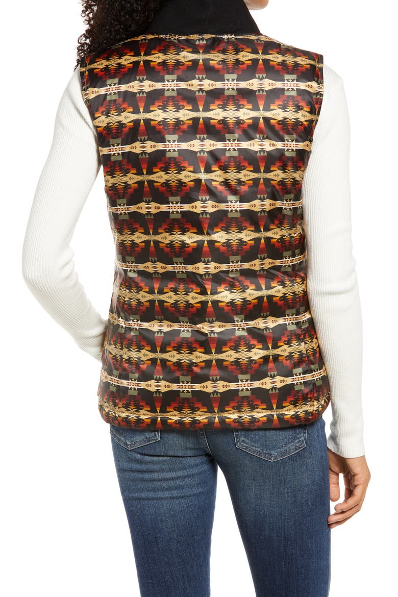 Elk Point Reversible Water Resistant Down Vest, Alternate, color, CAMEL/ BLACK TUCSON