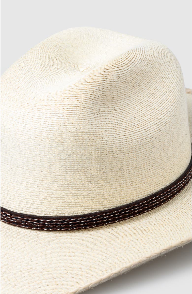Manela Solstice  Handwoven Straw Sun Hat - Bohemian Summer Cowboy Hat, Alternate, color, Natural / Brown