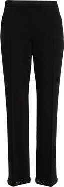 Akris punto Franca Embellished Crop Straight Leg Pants