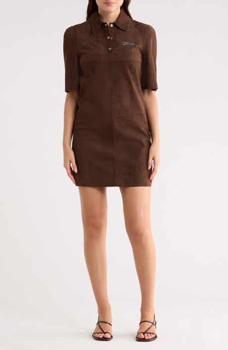 Longchamp Lambskin Suede Dress