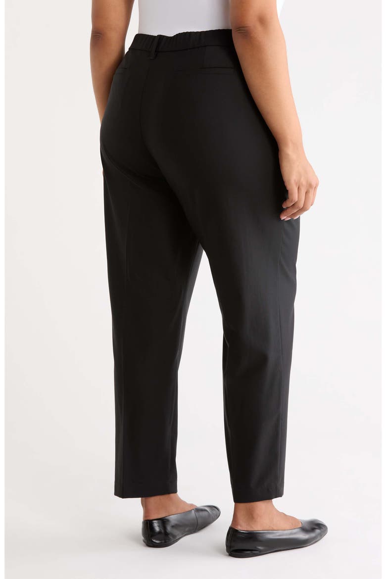 High Waist Wool Tapered Ankle Trousers, Alternate, color, BLACK