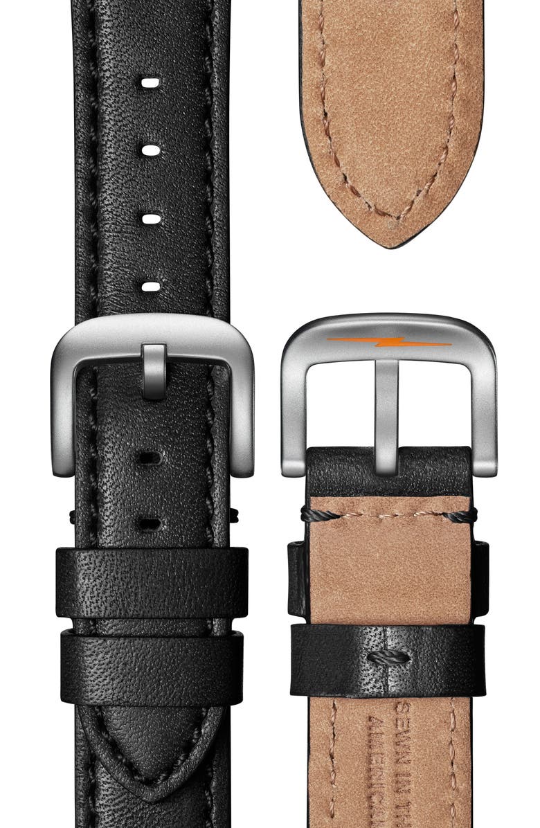 Shinola The Canfield Sport Chronograph Leather Strap Watch, 45mm, Alternate, color, 