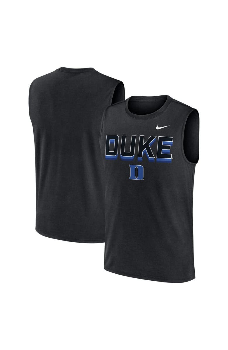 Nike Men's Nike Black Duke Blue Devils Primetime Tricode Legend Performance Tank Top, Main, color, 