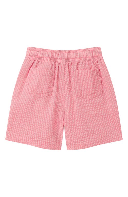 Andy & Evan Kids' Seersucker Short Sleeve Button-up Shirt & Shorts Set In Red