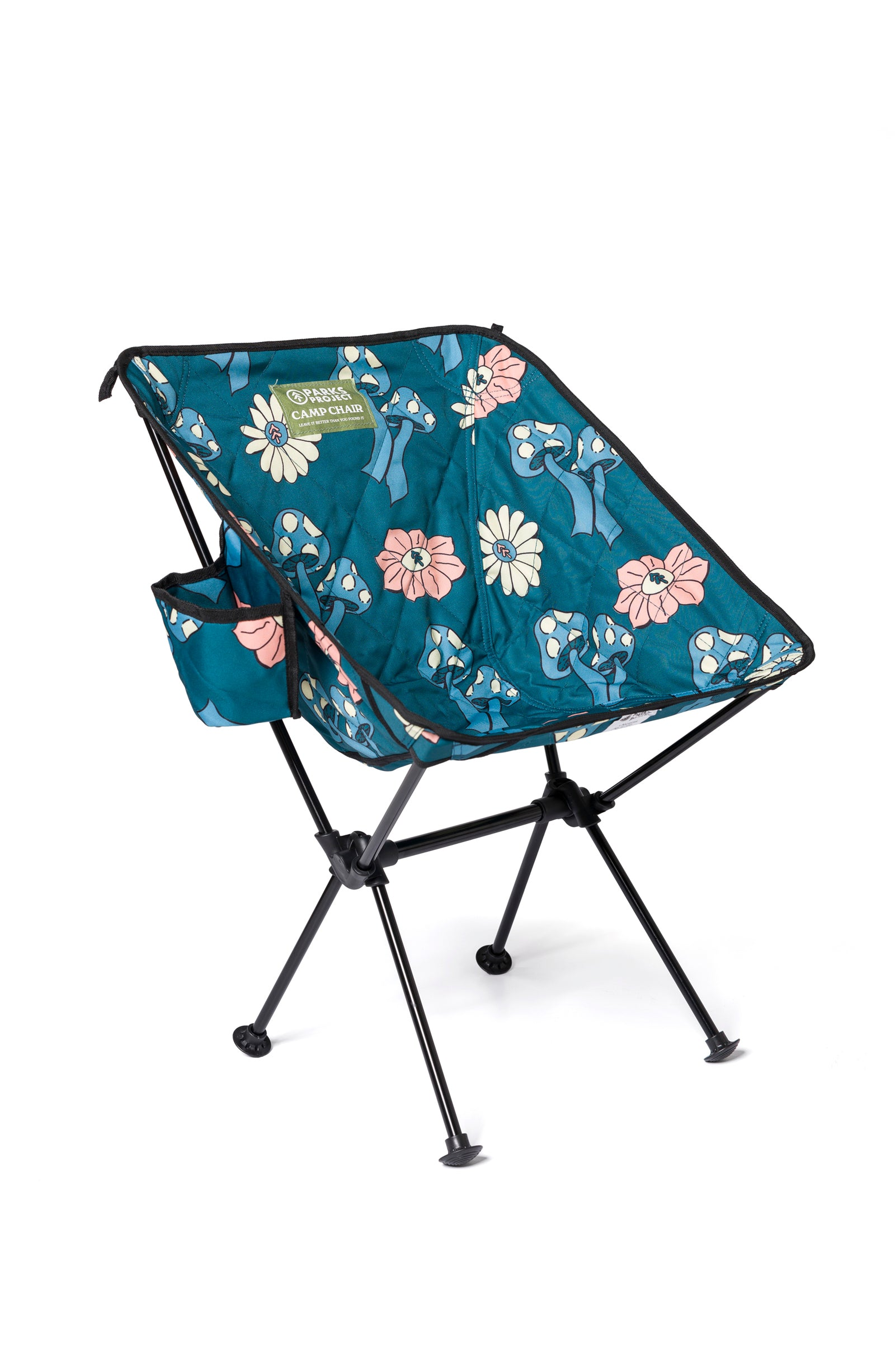 Parks Project Shrooms Quilted Packable Camp Chair in Dusty Teal 