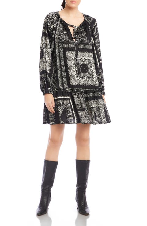Stella Paisley Long Sleeve Minidress