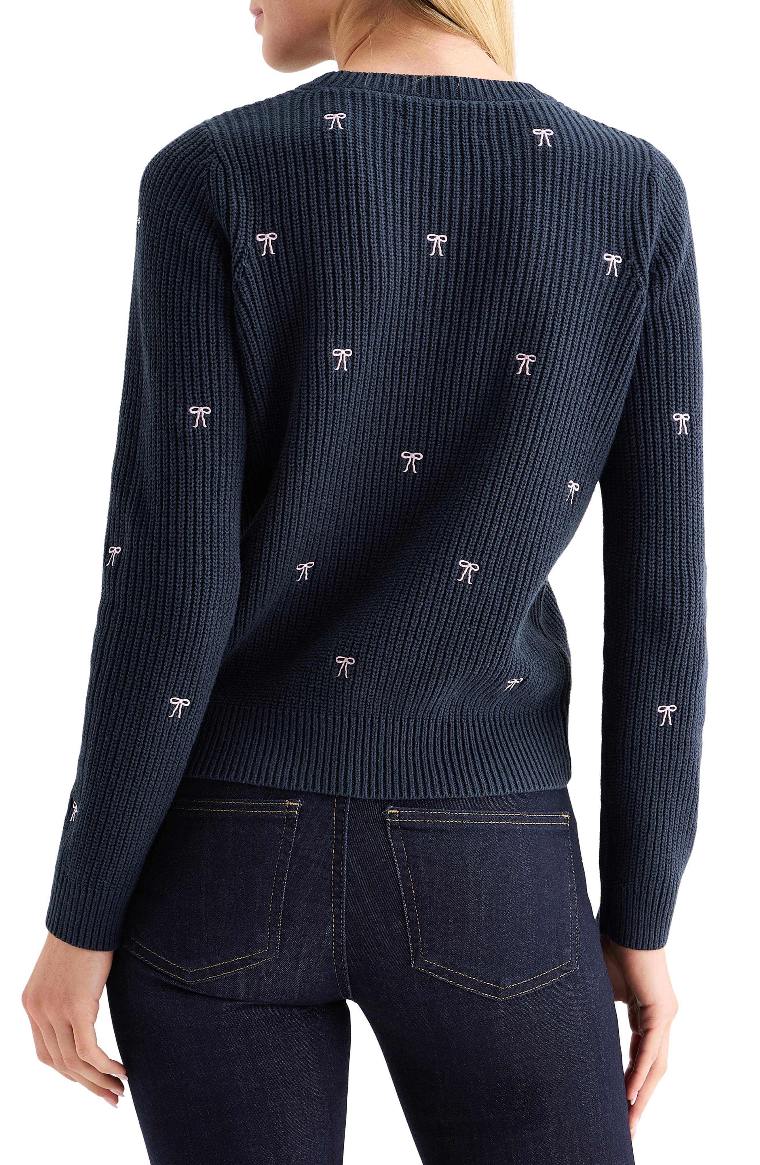 Embroidered Bow Sweater - image 2