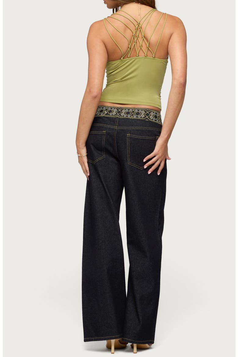 Vinney Strappy Bead Camisole, Alternate, color, GREEN