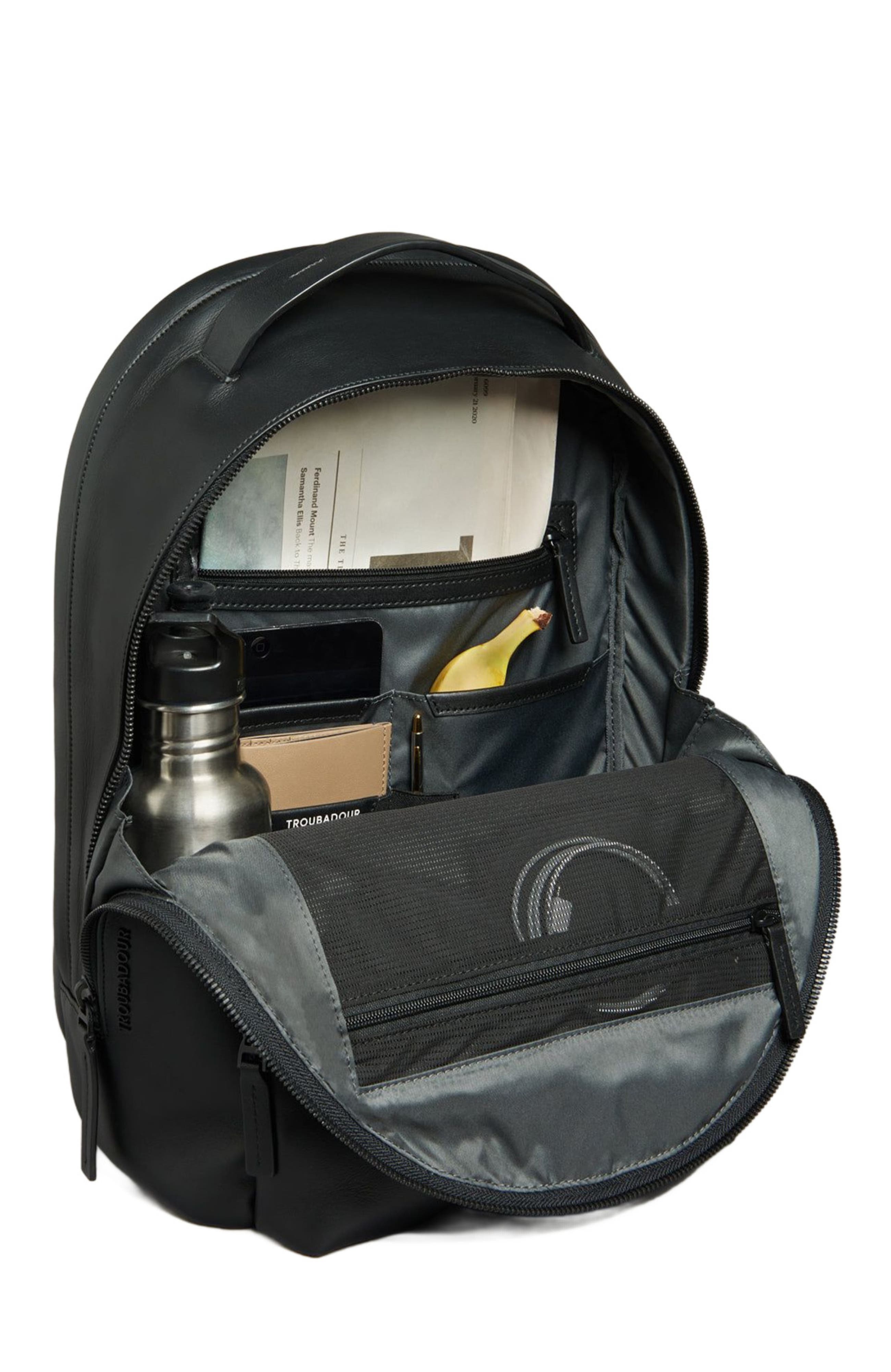 Troubadour Generation Leather Backpack, Alternate, color, Black