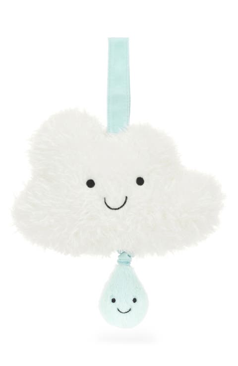 Amusable Cloud & Raindrop Musical Pull 10.6-Inch Plushie