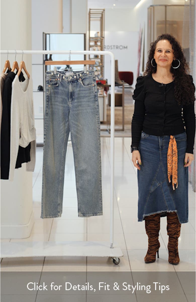 Topanga Studded High Waist Straight Leg Jeans, sales video thumbnail