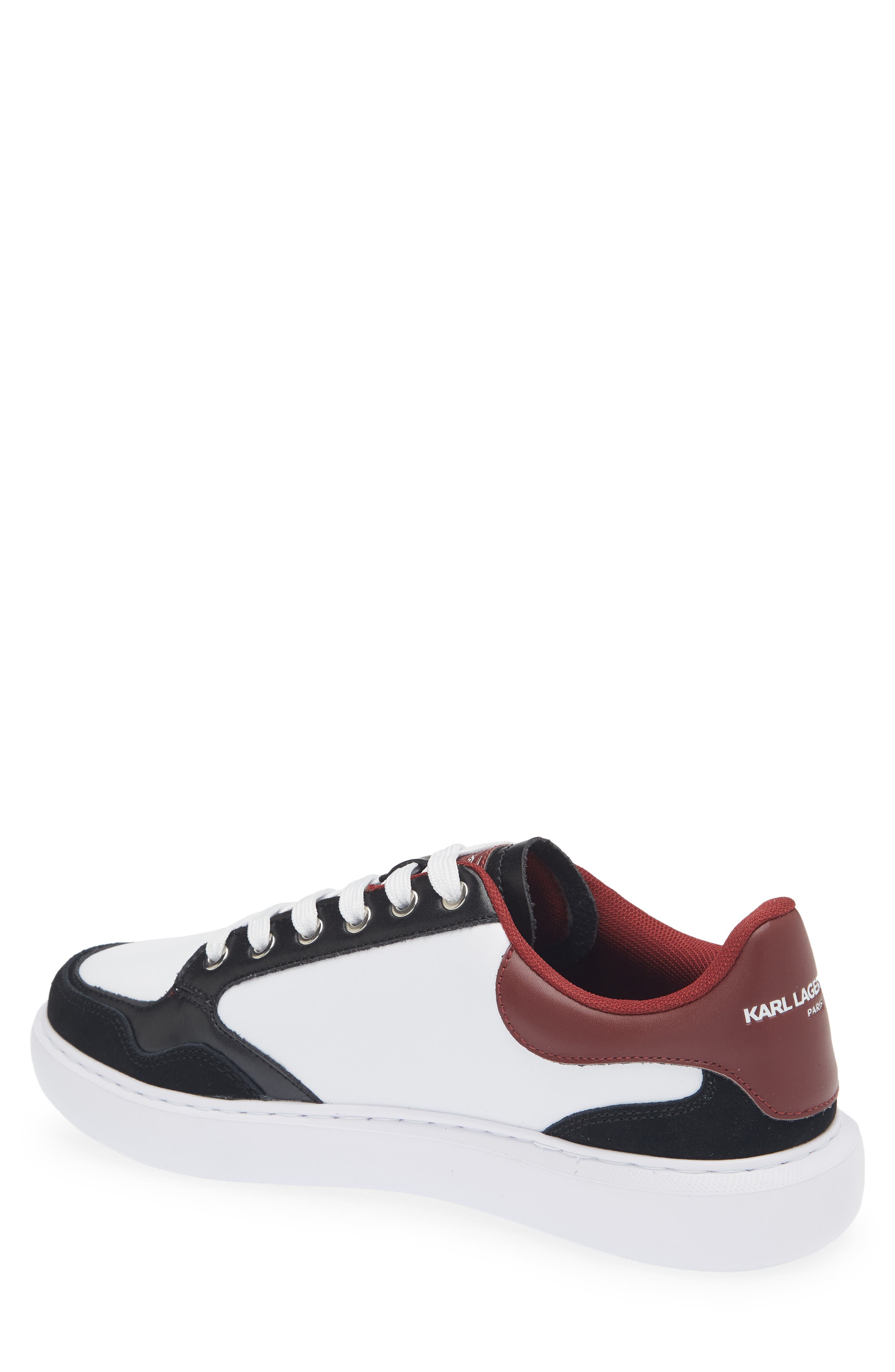 KARL LAGERFELD PARIS Leather Low Top Sneaker, Alternate, color, 