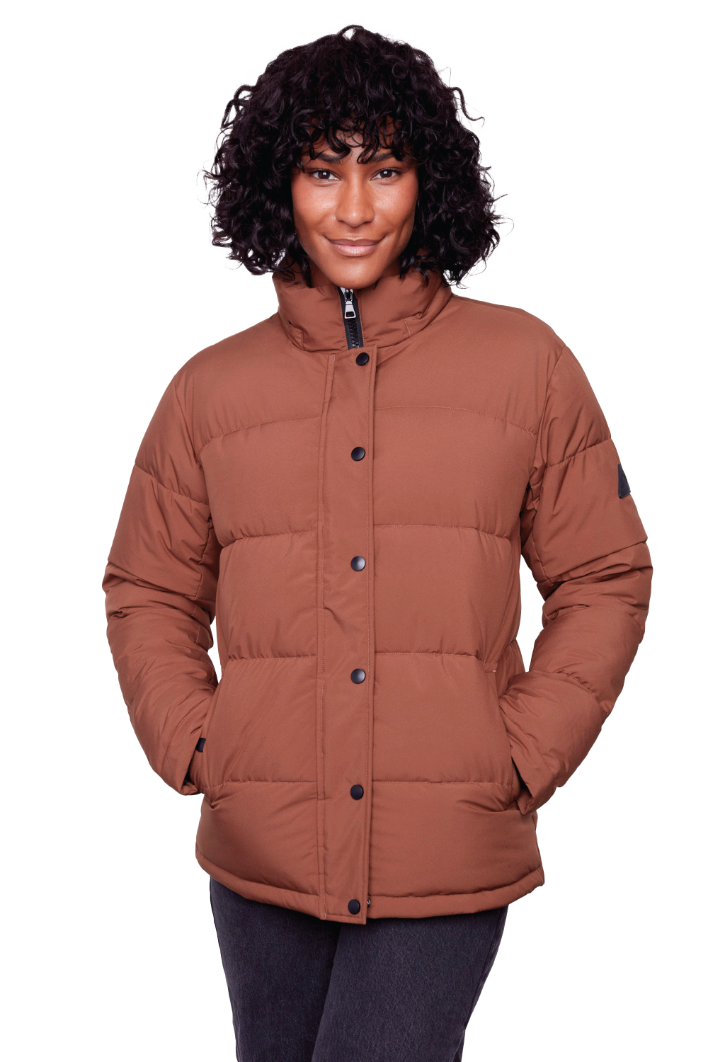 FORILLON - Vegan Down Short Quilted Puffer Jacket - image 3