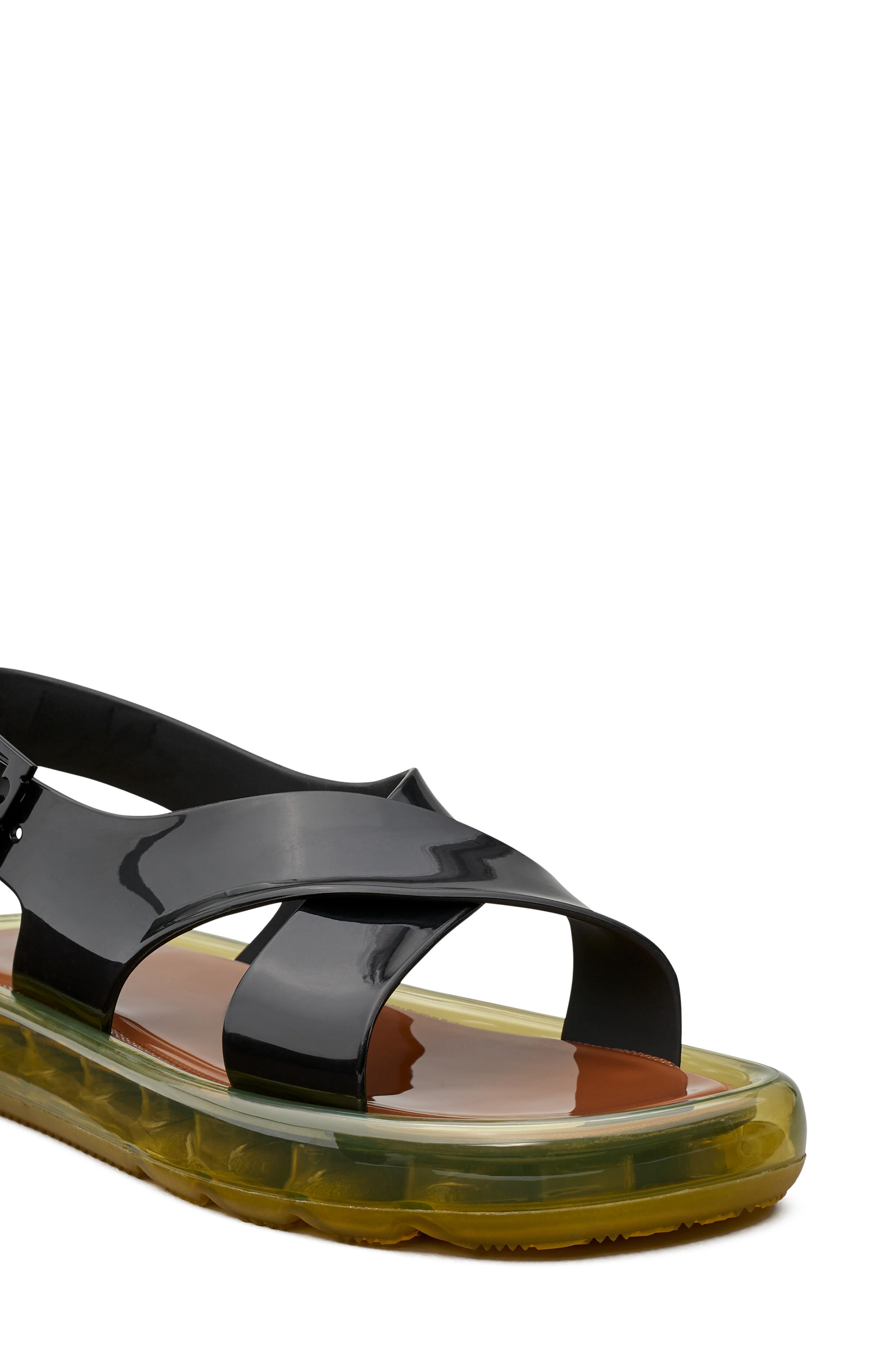 Tory Burch Crisscross Strap Bubble Jelly Sandal, Alternate, color, 