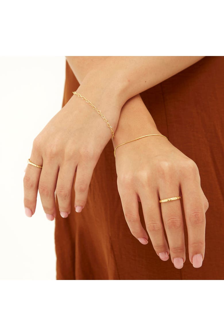 Braided Design Adjustable Sterling Silver Band Ring, Alternate, color, Gold