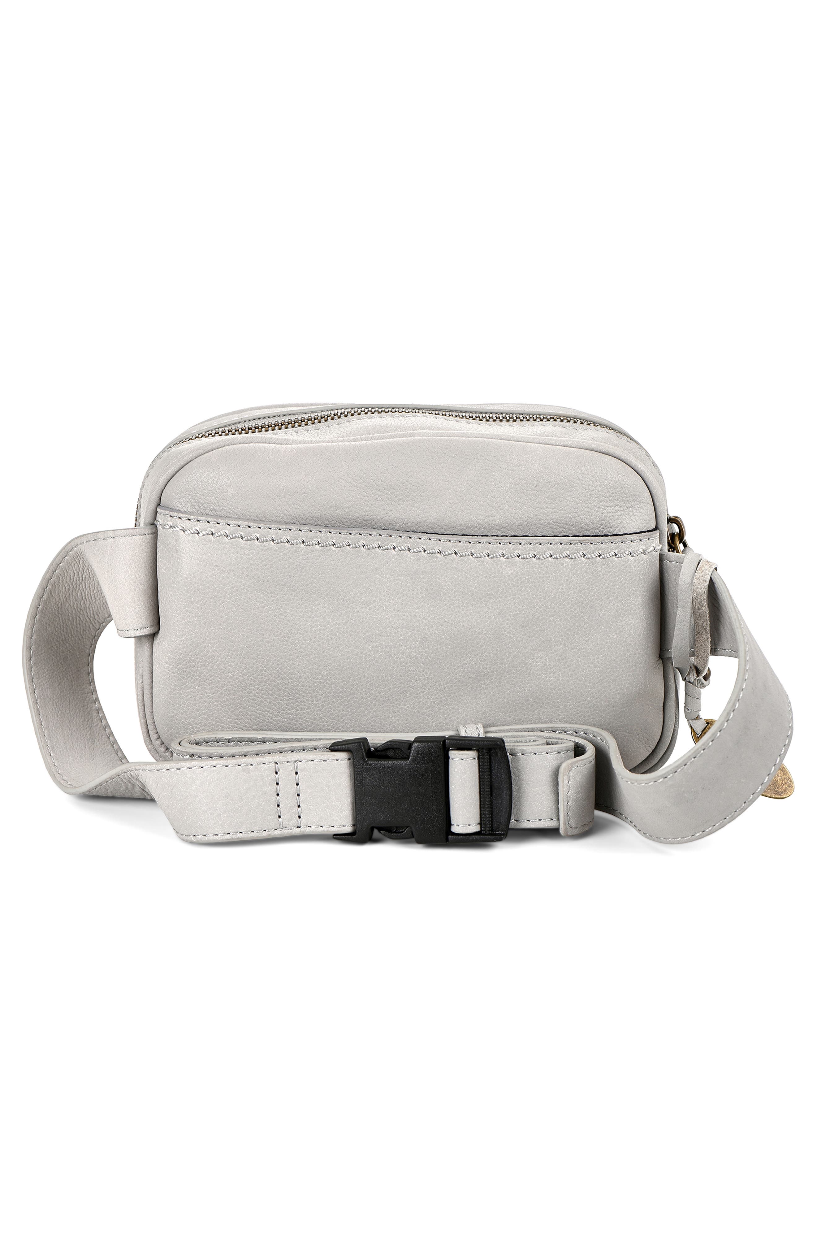 Børn Millport Woven Leather Belt Bag, Alternate, color, Dove